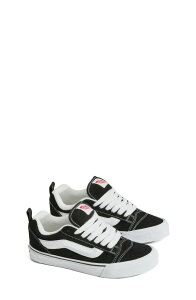 �o���Y ���f�B�[�X �V���[�Y �X�j�[�J�[ �X�G�[�h Vans Knu Skool Suede Low Top Sneaker Black True White �z���C�g