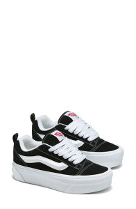 �o���Y ���f�B�[�X �V���[�Y �X�j�[�J�[ Vans Knu Skool Stack Sneaker Black/True White �z���C�g