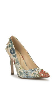 �W�F�V�J�V���v�\�� ���f�B�[�X �V���[�Y �p���v�X Jessica Simpson Welica Embellished Jacquard Pump Creamulti �N���[��