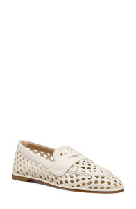 �X�`���A�[�g ���C�c�}�� ���f�B�[�X �V���[�Y �X���b�|���E���[�t�@�[ Stuart Weitzman Spencer Woven Loafer Cream �N���[��