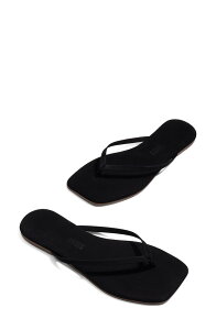 �e�B�L�[�Y ���f�B�[�X �V���[�Y �T���_�� TKEES Lily Square Toe Flip Flop Sable