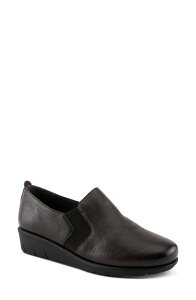 �X�v�����O�X�e�b�v ���f�B�[�X �V���[�Y �X�j�[�J�[ Spring Step Arete Wedge Slip-On Sneaker Dark Brown �u���E��