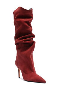 �V���b�c ���f�B�[�X �V���[�Y �u�[�c�E���C���u�[�c Schutz Maryana Up Slouch Pointed Toe Boot Red Brown ���b�h