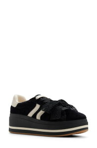 �A���h ���f�B�[�X �V���[�Y �X�j�[�J�[ �v���b�g�t�H�[�� ALDO Paotlan Platform Sneaker Black/ White �z���C�g