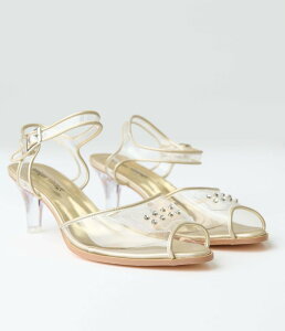 ���j�[�N�r���e�[�W ���f�B�[�X �V���[�Y �p���v�X �q�[�� Unique Vintage 1940's Rhinestone Kitten Heels Clearhinestone