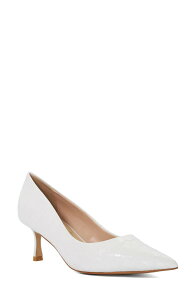 �f���[�������h�� ���f�B�[�X �V���[�Y �q�[�� Dune London Achievable Pointed Toe Pump White �z���C�g