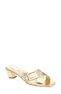���W�F�E���B���B�G ���f�B�[�X �V���[�Y �T���_�� Roger Vivier Crossover Slide Sandal Oro Chiaro