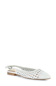 �{�X�A���h�R�[ ���f�B�[�X �V���[�Y �p���v�X �L���b�v Bos. & Co. Willow Slingback Cap Toe Flat White �z���C�g