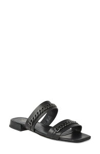 �u���[�m�}�O�� ���f�B�[�X �V���[�Y �q�[�� �T���_�� Bruno Magli Brunella Slide Sandal Black Nappa �u���b�N