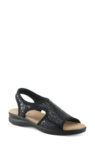 �t���N�T�X ���f�B�[�X �V���[�Y �T���_�� Flexus by Spring Step Nyaman Slingback Sandal Black �u���b�N