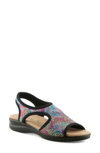 �t���N�T�X ���f�B�[�X �V���[�Y �T���_�� Flexus by Spring Step Nyaman Slingback Sandal Black Multi �u���b�N
