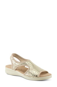 �t���N�T�X ���f�B�[�X �V���[�Y �T���_�� Flexus by Spring Step Nyaman Slingback Sandal Gold �S�[���h