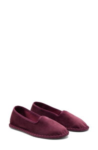 �}���S ���f�B�[�X �V���[�Y �X���b�|���E���[�t�@�[ MANGO Velour Loafer Wine ���C��
