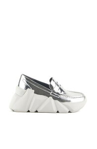 ���i�C�e�b�h�k�[�h ���f�B�[�X �V���[�Y �X���b�|���E���[�t�@�[ United Nude Space Kick Loafer Mirror Silver �V���o�[