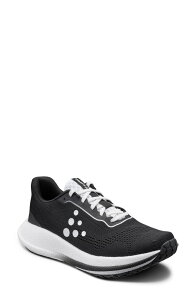 �N���t�g ���f�B�[�X �V���[�Y �X�j�[�J�[ Craft Pacer Low Top Running Shoe Black/ White �z���C�g
