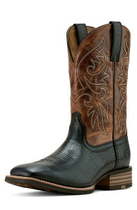 �A���A�g �����Y �V���[�Y �u�[�c�E���C���u�[�c Ariat Slingshot Wide Square Toe Cowboy Boot Black Adobe/ Dark Tan �u���b�N