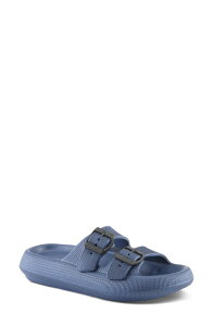 �t���N�T�X ���f�B�[�X �V���[�Y �T���_�� Flexus by Spring Step Bubbles Waterproof Slide Sandal Navy �l�C�r�[