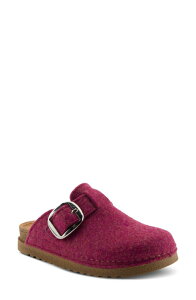 �t���N�T�X ���f�B�[�X �V���[�Y �T���_�� �E�[�� Flexus by Spring Step Giller Boiled Wool Clog Bordeaux