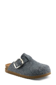 �t���N�T�X ���f�B�[�X �V���[�Y �T���_�� �E�[�� Flexus by Spring Step Giller Boiled Wool Clog Dark Grey �O���[