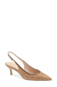�W�������B�g ���b�V ���f�B�[�X �V���[�Y �p���v�X Gianvito Rossi Pointed Toe Slingback Pump Cuoio