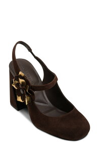 �J�[�� ���K�[�t�F���h ���f�B�[�X �V���[�Y �p���v�X KARLAGERFELD PARIS Pierra Slingback Pump Chocolate �`���R���[�g