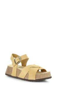 �{�X�A���h�R�[ ���f�B�[�X �V���[�Y �T���_�� �v���b�g�t�H�[�� Bos. & Co. Cielo Platform Wedge Sandal Yellow �C�G���[