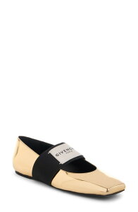 �W�o���V�[ ���f�B�[�X �V���[�Y �p���v�X Givenchy Sliced Square Toe Mary Jane Flat Golden