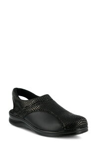 �t���N�T�X ���f�B�[�X �V���[�Y �p���v�X Flexus by Spring Step Flexia Slingback Flat Black �u���b�N