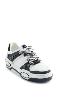 �J�[�� ���K�[�t�F���h ���f�B�[�X �V���[�Y �p���v�X KARLAGERFELD PARIS Pointed Toe Flat Black/ Bright White �z���C�g