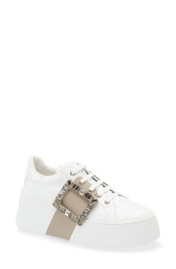 ���W�F�E���B���B�G ���f�B�[�X �V���[�Y �X�j�[�J�[ �v���b�g�t�H�[�� Roger Vivier Viv Skate Crystal Embellished Platform Sneaker Altraversione