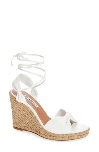 �A�N�A�Y�[�� ���f�B�[�X �V���[�Y �T���_�� Aquazzura Carina Espadrille Wedge Sandal Optic White �z���C�g