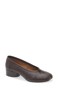 �}���^���}���W�F�� ���f�B�[�X �V���[�Y �p���v�X Maison Margiela Tabi Ballerina Pump Moka Brown �u���E��