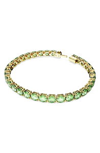 �X�����t�X�L�[ ���f�B�[�X �A�N�Z�T���[ �u���X���b�g�E�o���O���E�A���N���b�g Swarovski Matrix Tennis Bracelet Green �O���[��