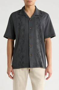 �g�b�~�[�o�n�} �����Y �g�b�v�X �V���c Tommy Bahama Palm Fresco Beach IslandZone Button-Up Camp Shirt Coal