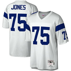 �~�b�`�F��&�l�X �����Y �g�b�v�X �V���c �W���[�W�[ Men's Mitchell & Ness Deacon Jones White Los Angeles Rams Legacy Replica Jersey White �z���C�g