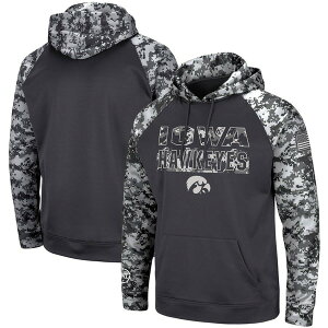 �R���V�A�� �����Y �A�E�^�[ �p�[�J�[�E�X�E�F�b�g Men's Colosseum Charcoal Iowa Hawkeyes OHT Military Appreciation Digital Camo Pullover Hoodie Charcoal �`���R�[��