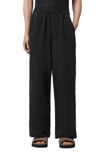 �I�[���Z�C���c �����Y �{�g���X �J�W���A���p���c ���C�h���b�O AllSaints Korten Wide Leg Pull-On Pants Black �u���b�N