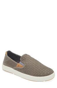 �I���J�C �����Y �V���[�Y �X�j�[�J�[ ���U�[ OluKai Lae'ahi Lauhala Woven Leather Shoe Ash / Ash �A�b�V��