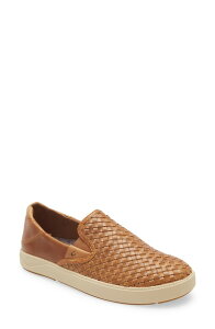 �I���J�C �����Y �V���[�Y �X�j�[�J�[ ���U�[ OluKai Lae'ahi Lauhala Woven Leather Shoe Fox / Fox