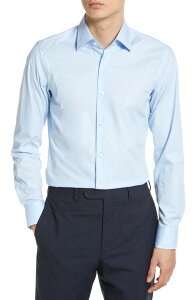 �{�X �����Y �g�b�v�X �V���c �X�����t�B�b�g BOSS Hank Slim Fit Dresshirt Lt Past/Bu