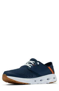 �R�����r�A �����Y �V���[�Y �X�j�[�J�[ Columbia PFG Bahama X Relaxed Sneaker Collegiate Navy/ Spark Orange �l�C�r�[
