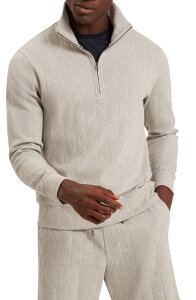 �e�b�h�x�[�J�[ �����Y �A�E�^�[ �p�[�J�[�E�X�E�F�b�g �n�[�t�W�b�v �V���c Ted Baker Dougles Texture Quarter Zip Sweatshirt Light Grey �O���[