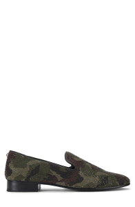 �J�[�g�W�F�C�K�[�����h�� �����Y �V���[�Y �X���b�|���E���[�t�@�[ Kurt Geiger London Ace Camo Embellished Slip-On Shoe Dark Green �O���[��