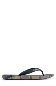 �o�u�A�[ �����Y �V���[�Y �T���_�� Barbour Oakdale Flip Flop Navy/ Dress Tartan �l�C�r�[