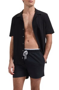 �u�K�b�` �����Y ���� �n�[�t�p���c�E�V���[�c �J���[�u���b�N Bugatchi Quinn Colorblock Swim Trunks Black �u���b�N