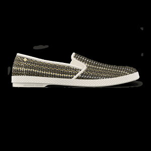 ���r�G�� ���f�B�[�X �V���[�Y �X���b�|���E���[�t�@�[ ���U�[ Rivieras Lord Woven Leatherette Slip-On Loafer Multi Gold Bronze Silver �S�[���h