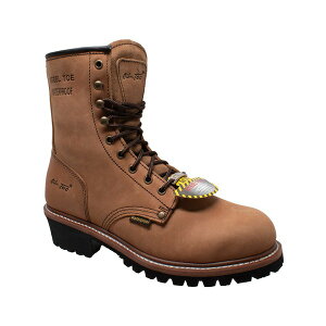 �A�h�e�b�N �����Y �V���[�Y �u�[�c�E���C���u�[�c T�V���c AdTec 9 Waterproof Steel Toe Logger Boots Brown �u���E��