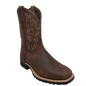 �A�h�e�b�N �����Y �V���[�Y �u�[�c�E���C���u�[�c T�V���c AdTec 12 Steel Toe Work Western Boots Dark Brown �u���E��