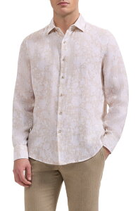 �u�K�b�` �����Y �g�b�v�X �V���c ���l�� Bugatchi Julian Linen Button-Up Shirt Desert