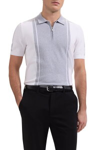 �u�K�b�` �����Y �A�E�^�[ �j�b�g�E�Z�[�^�[ �n�[�t�W�b�v �|���V���c Bugatchi Quarter Zipolo Sweater Platinum